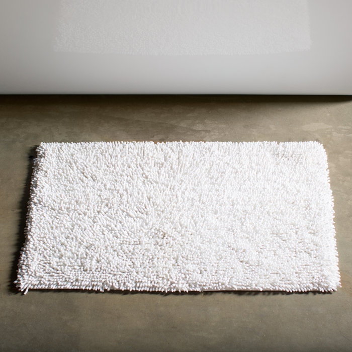 Eastcotts 100 Cotton Chenille Shaggy Spray Latex Back Bath Rug